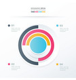 pie chart infographics blue pink yellow vector image