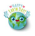 happy earth day vector image vector image