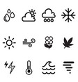 weather icons symbol set vector image