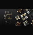 black friday big sale banner with alcohol ink vector image