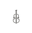 cello double bass violin viola fiddle music logo vector image