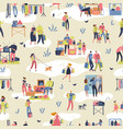 flea market people shopping second hand stylish vector image vector image
