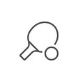 ping pong inventory line outline icon vector image
