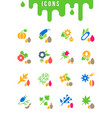 set simple icons seeds vector image