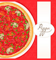 background with tomato pizza vector image