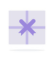 gift box with purple ribbon flat material design vector image
