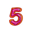 glazed cookie alphabet vector image vector image