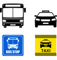 public transportation icons and signs vector image