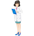 a female doctor vector image