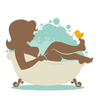 beauty in bath vector image