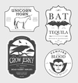 funny vintage halloween potion labels vector image