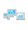 icons electronic devices smartphone vector image