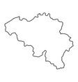 belgium map of black contour curves vector image