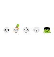 halloween characters heads vector image