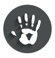 hand print sign icon stop symbol vector image vector image