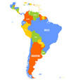 political map of south america vector image