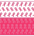 pink ribbons seamless borders vector image