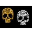 floral skull in retro style vector image vector image