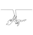 girl swinging on swing vector image