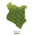 green leaf map kenya a forest vector image vector image