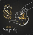 tea party invitation vector image vector image
