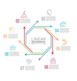thin line flat element for infographic vector image