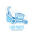 lawn mower grass cutter logo vector image