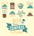 vintage typography travel motivation badge nature vector image