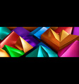 abstract background of 3d shapes vector image