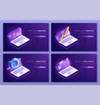 financial analysis investment strategy business vector image