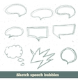 sketch speech bubbles set eps10 vector image