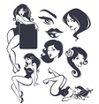 pinup collection vector image