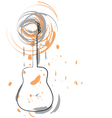 abstract guitar vector image
