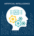 artificial intelligence concept futuristic human vector image