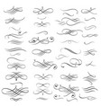collection of decorative filigree flourishes vector image