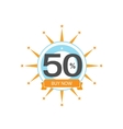 fifty symbol years anniversary logo discount vector image