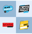 black friday set vector image vector image