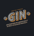 decorative vintage typeface letters vector image vector image
