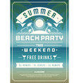retro summer design poster vector image