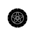 car tire black glyph icon vector image