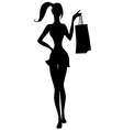 girl silhouette vector image