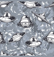 alien invasion pattern seamless monochrome vector image vector image