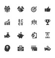 business icon set vector image