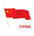 china fluttering flag vector image