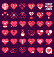 love and heart icon vector image