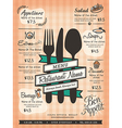 restaurant menu design template layout vector image vector image