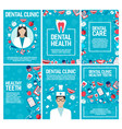 dental clinic and dentistry brochure vector image vector image