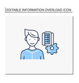 information management line icon vector image