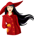 lady in hat vector image