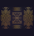 set of art deco golden borders frames vector image